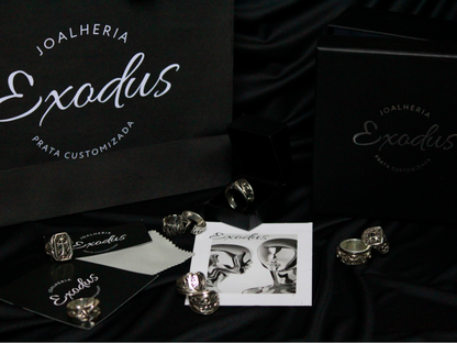 Anel Prata 925 Spinner Cross