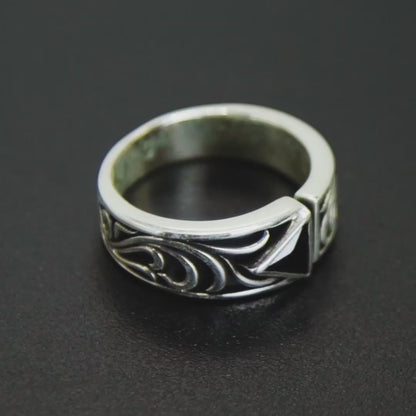 Anel Prata 925 Triangle